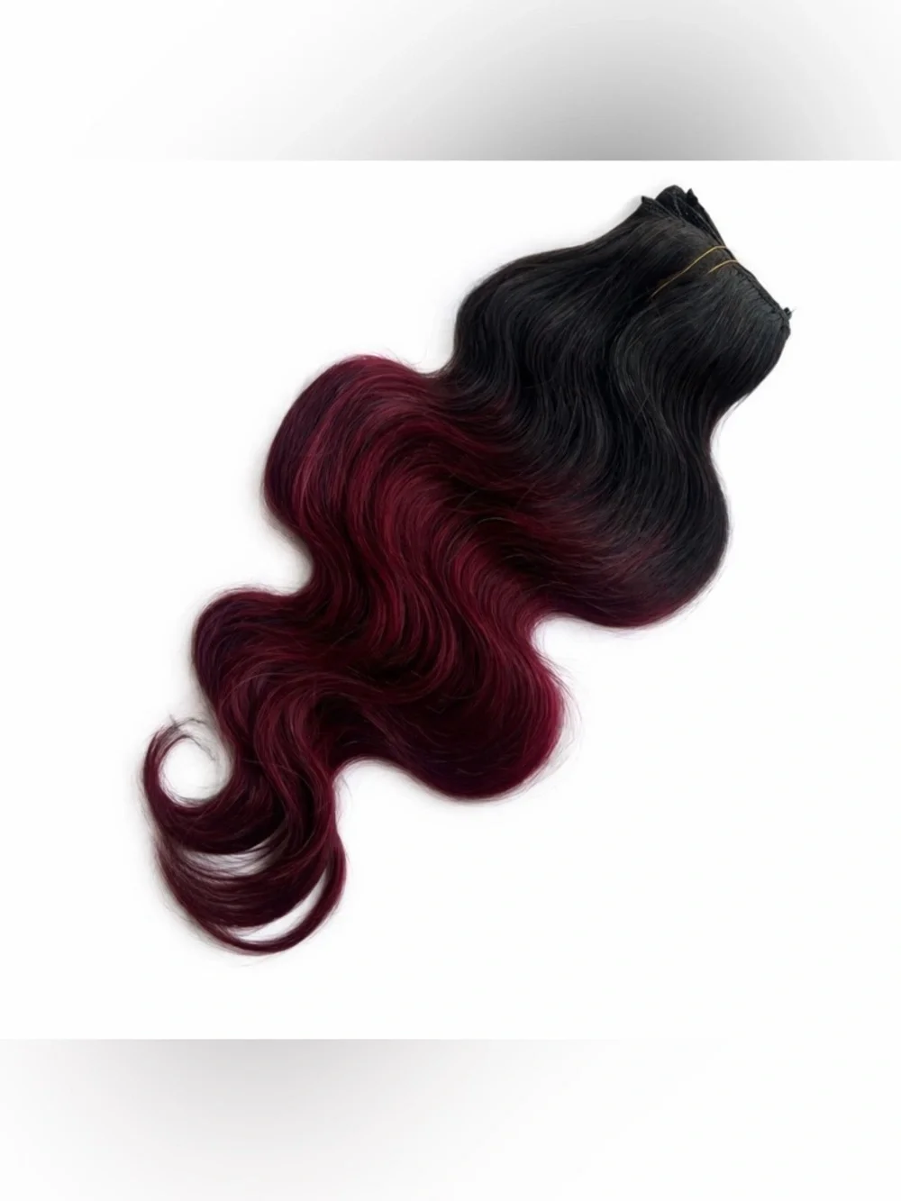 100% Human Hair Clip In Extensions 14 Inch Body Wave Black Full Set